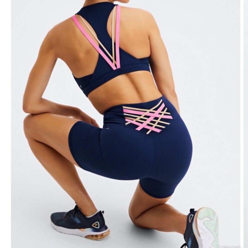 NWT Fabletics Navy/Multi Meridian 2-Piece Outfit